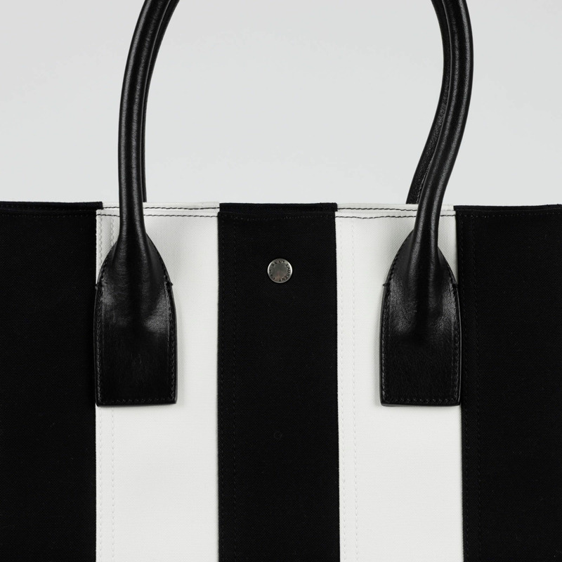 SAINT LAURENT 條紋購物手提袋-5