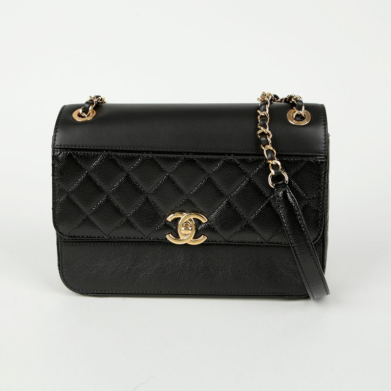【包稅】CHANEL Coco Roll Block翻蓋鏈條單肩斜背包-1