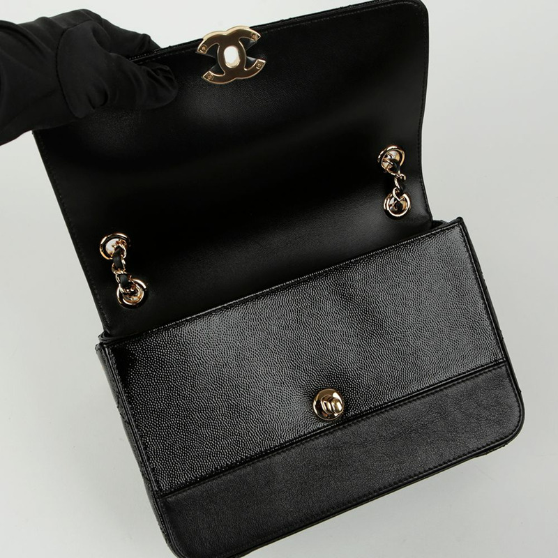 【包稅】CHANEL Coco Roll Block翻蓋鏈條單肩斜背包-11