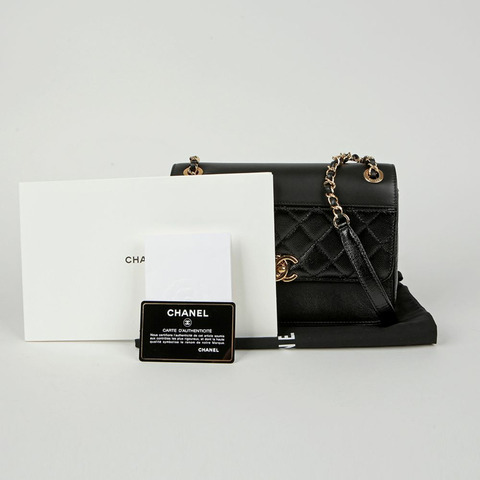 【包稅】CHANEL Coco Roll Block翻蓋鏈條單肩斜背包