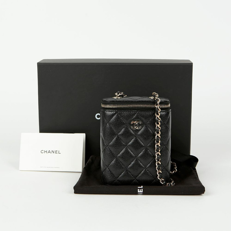 CHANEL Caviar Cosmetic Vanity 單肩斜背包-0