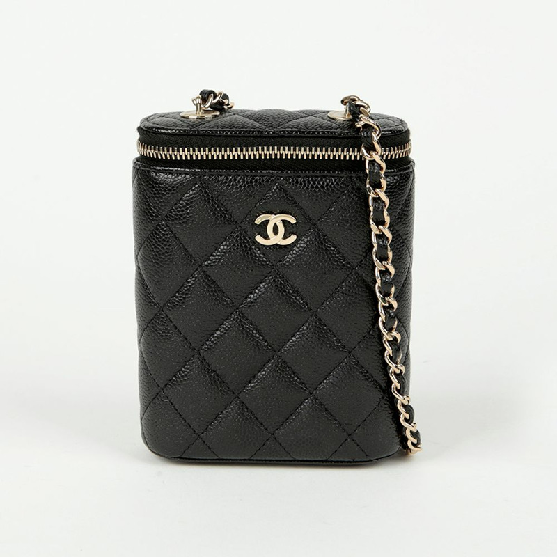 CHANEL Caviar Cosmetic Vanity 單肩斜背包-1