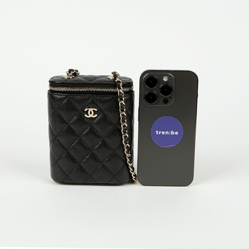 CHANEL Caviar Cosmetic Vanity 單肩斜背包-6