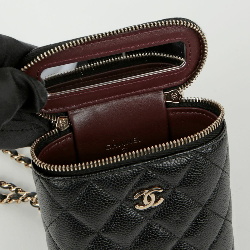 CHANEL Caviar Cosmetic Vanity 單肩斜背包-7