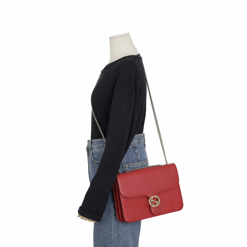 GUCCI 510303 互扣式中型鏈條單肩包-11