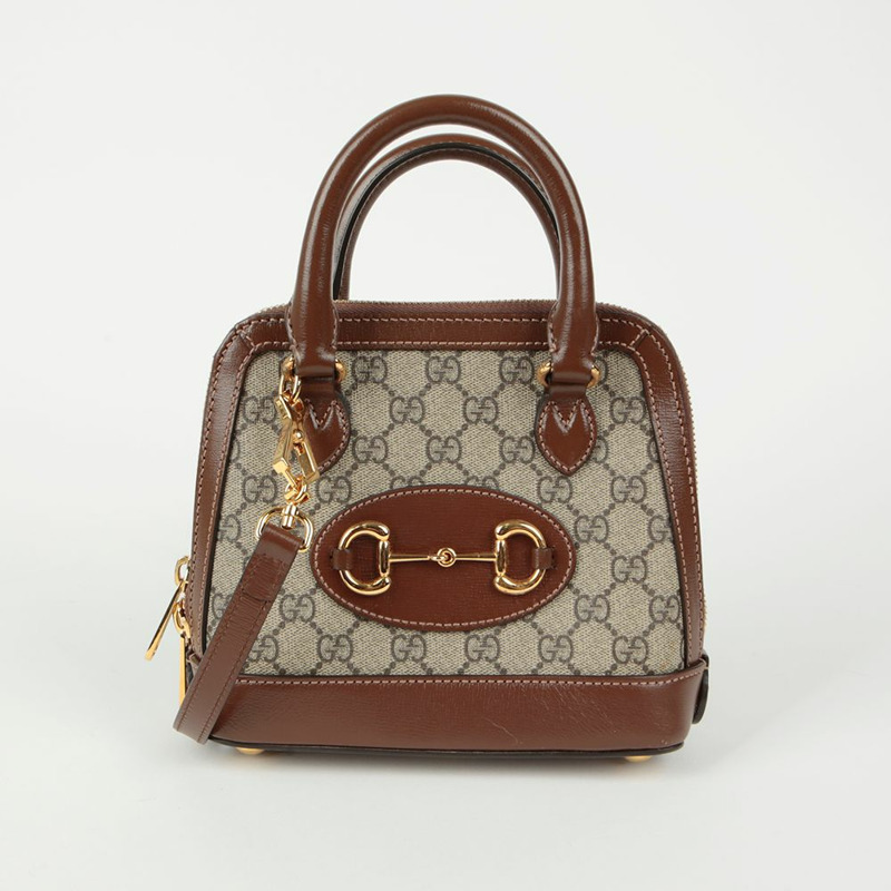GUCCI Horsebit 1955 迷你頂部提把托特單肩包-1