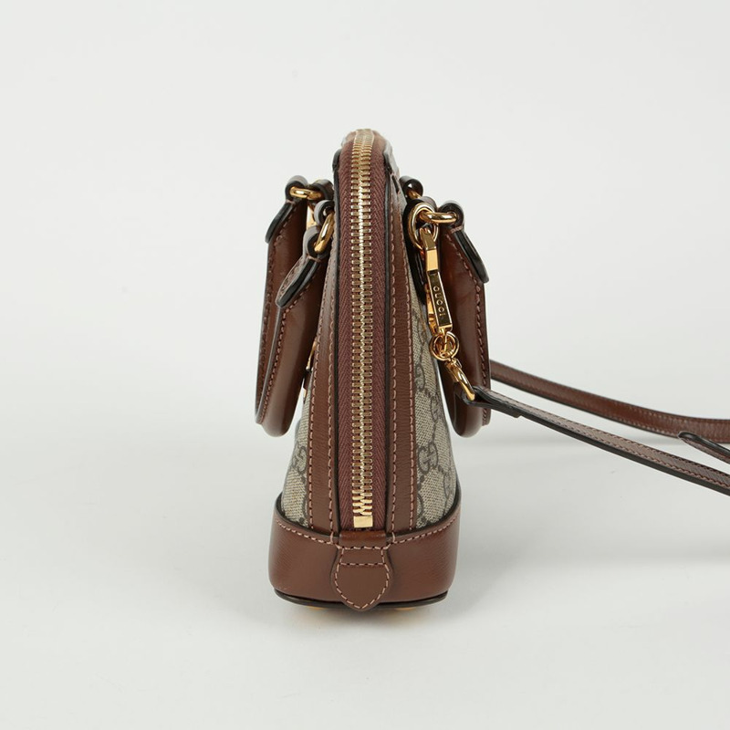 GUCCI Horsebit 1955 迷你頂部提把托特單肩包-5