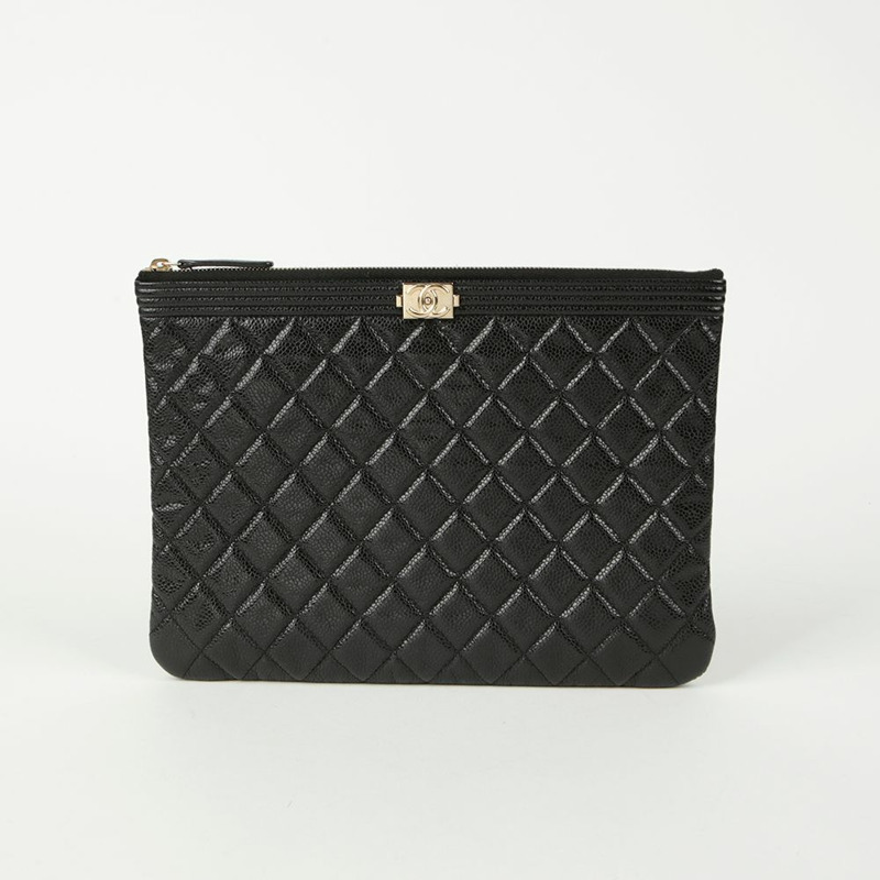 【包稅】CHANEL Caviar Boy 新款中型手拿包-1