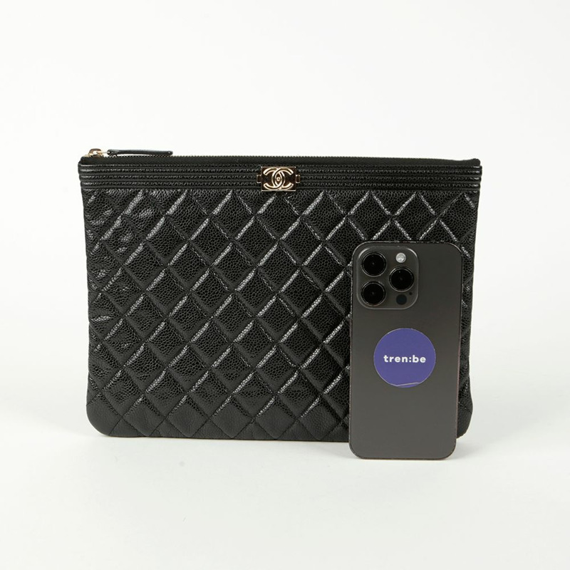 【包稅】CHANEL Caviar Boy 新款中型手拿包-8