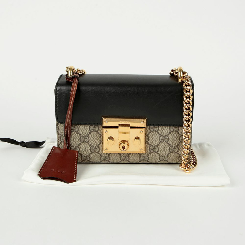 GUCCI Paddle Lock 小號鏈條單肩斜背包 409487-0