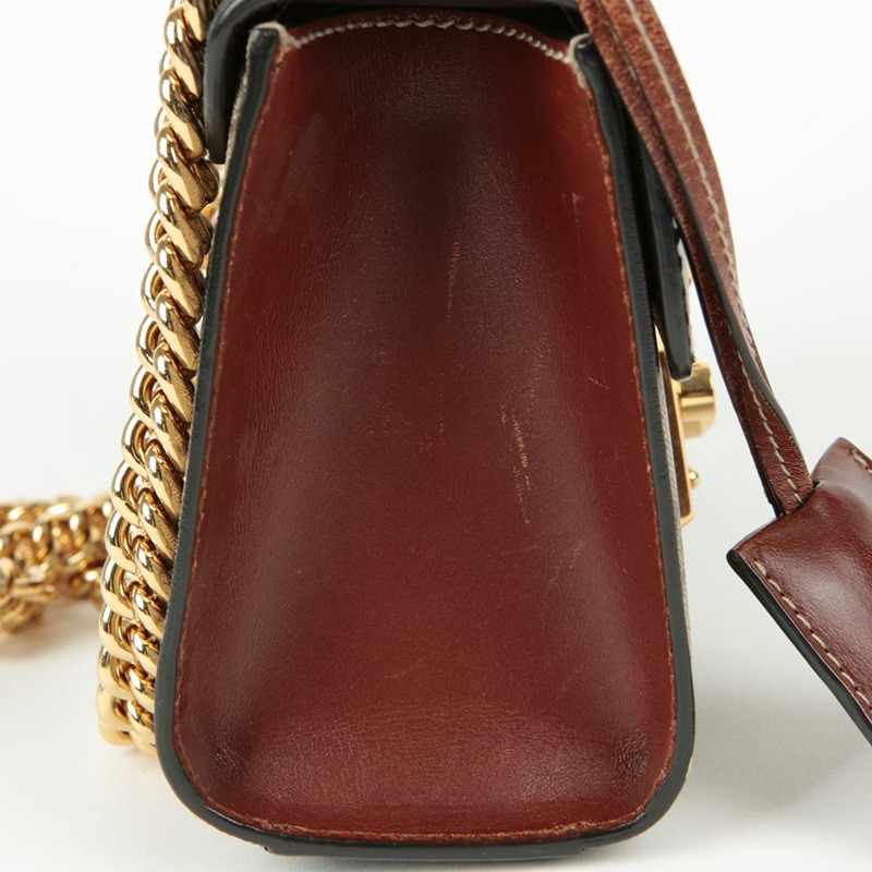 GUCCI Paddle Lock 小號鏈條單肩斜背包 409487-11