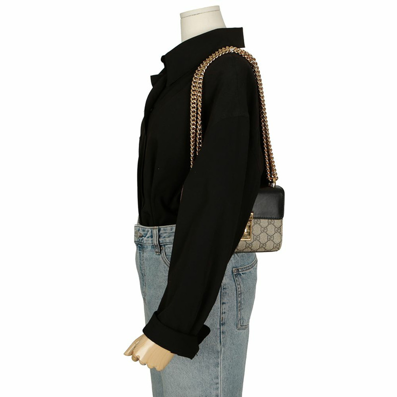 GUCCI Paddle Lock 小號鏈條單肩斜背包 409487-16