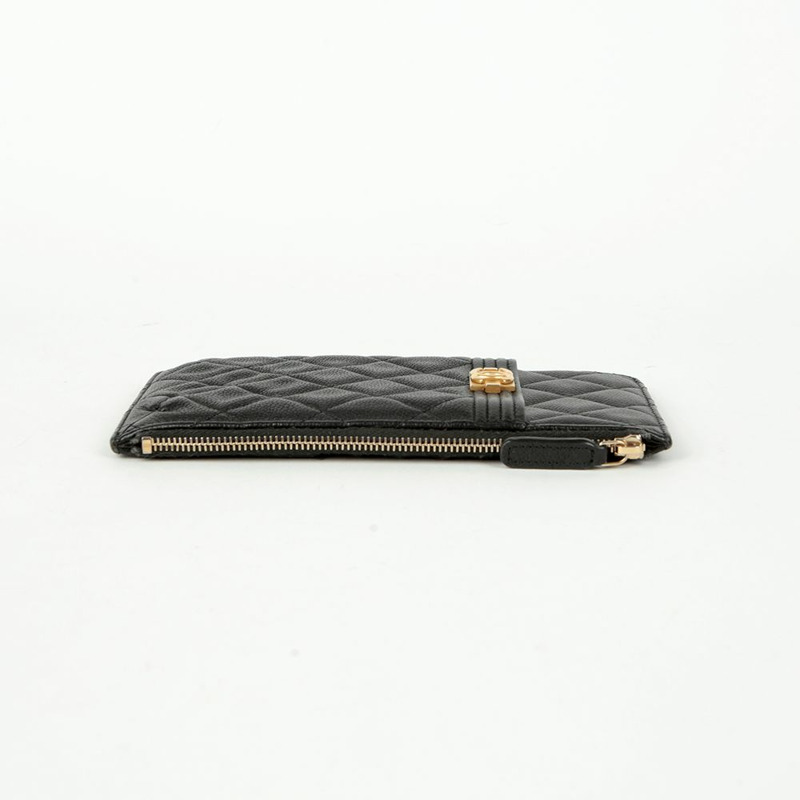 CHANEL Caviar Skin Boy 手機夾卡包-3