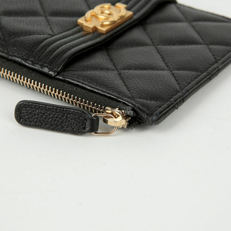 CHANEL Caviar Skin Boy 手機夾卡包-6