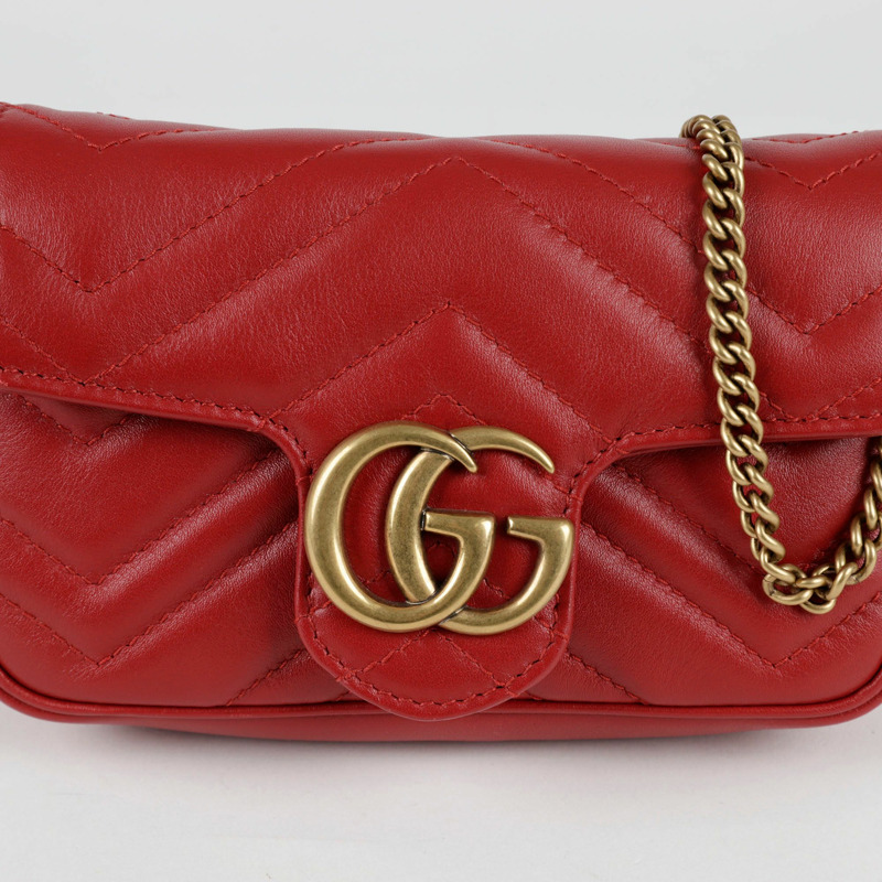 GUCCI GG Marmont 超迷你鏈條單肩斜背包 476433-1