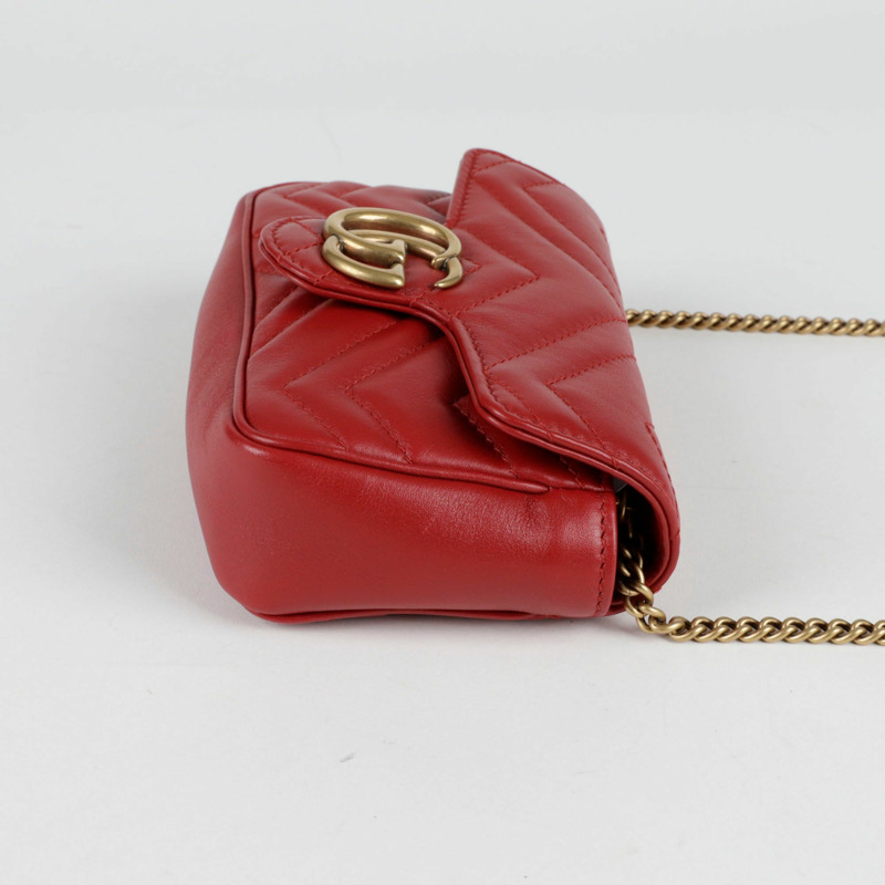 GUCCI GG Marmont 超迷你鏈條單肩斜背包 476433-6