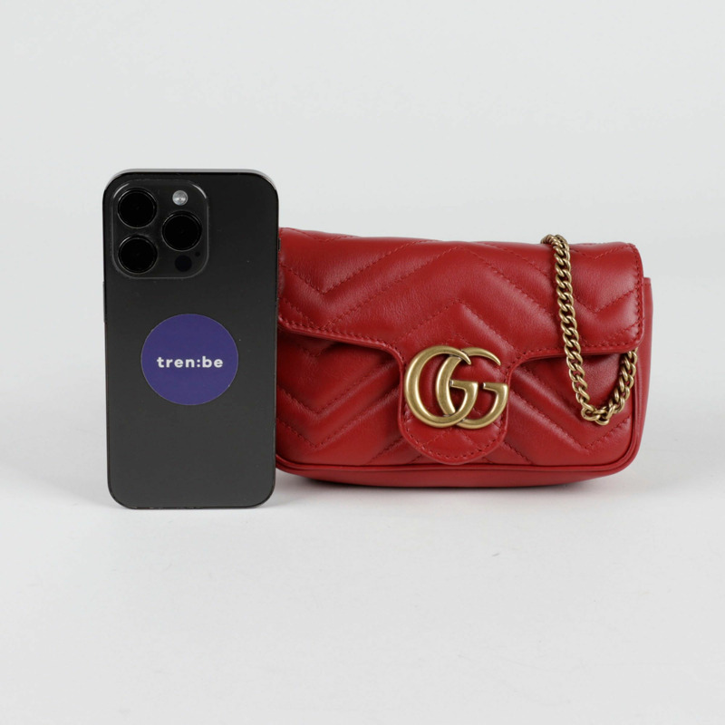 GUCCI GG Marmont 超迷你鏈條單肩斜背包 476433-8