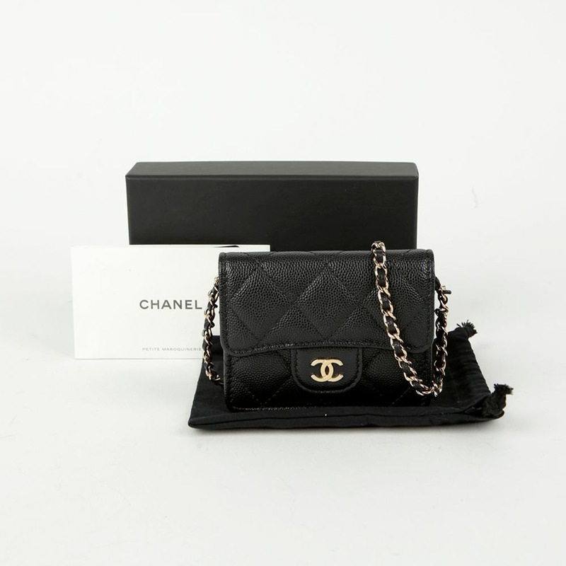 CHANEL Caviar Skin Accordion WOC 斜背包-0