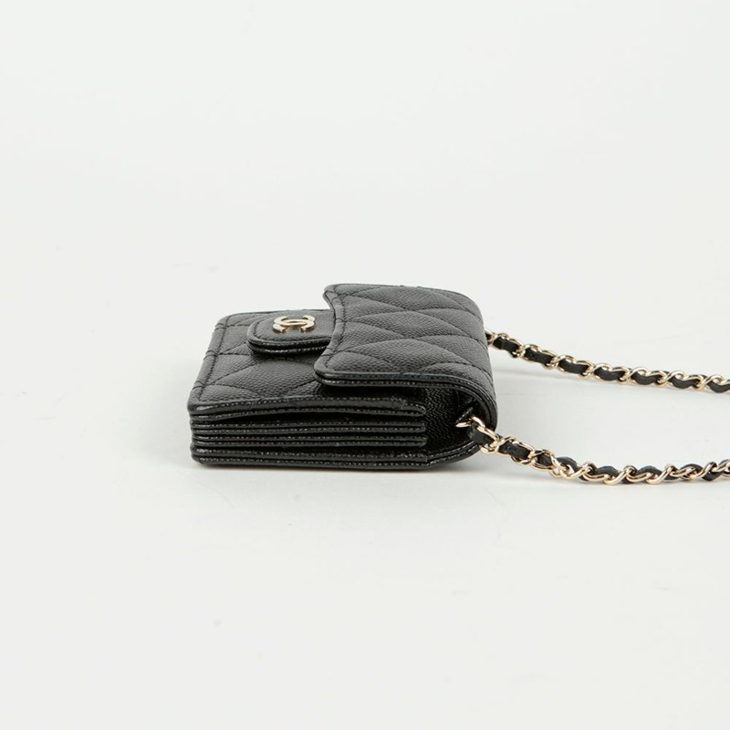 CHANEL Caviar Skin Accordion WOC 斜背包-4