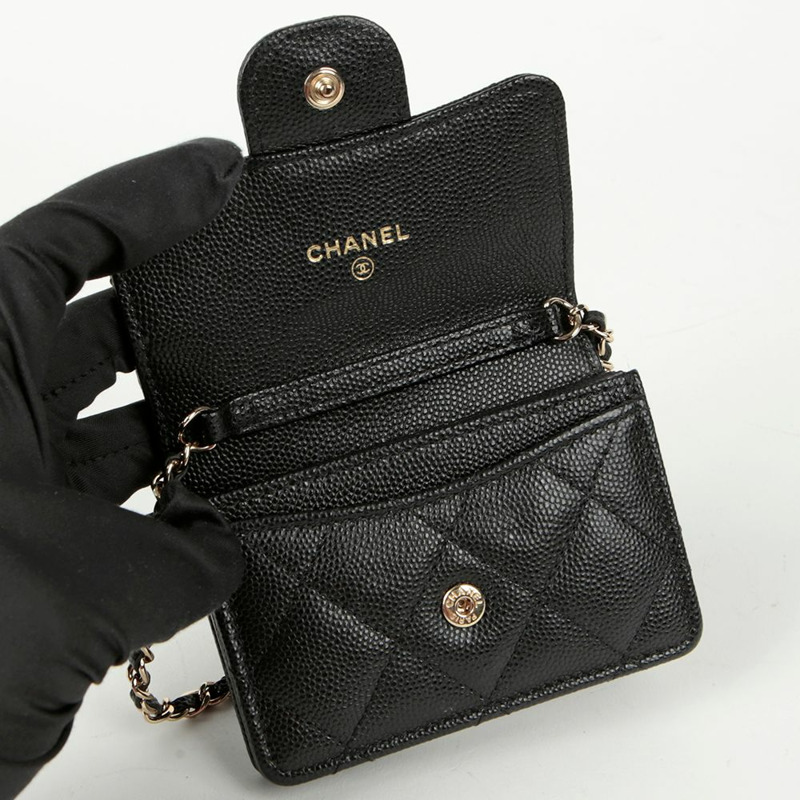 CHANEL Caviar Skin Accordion WOC 斜背包-7