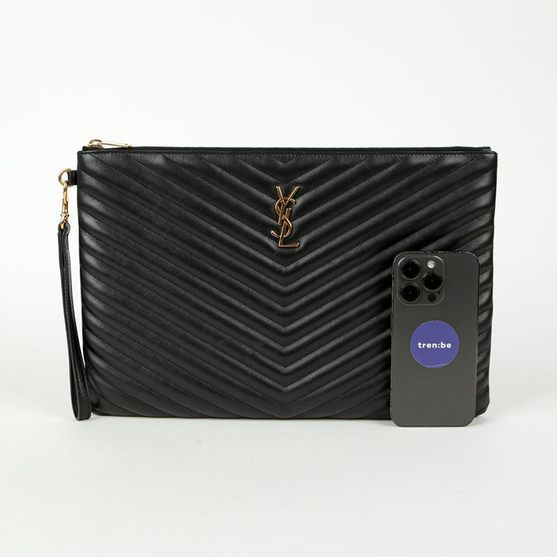 SAINT LAURENT Monogram 資料夾手拿包 440222-8