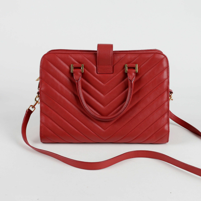 SAINT LAURENT Chevron Cabas 小號手提包-5