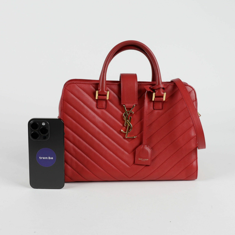 SAINT LAURENT Chevron Cabas 小號手提包-11