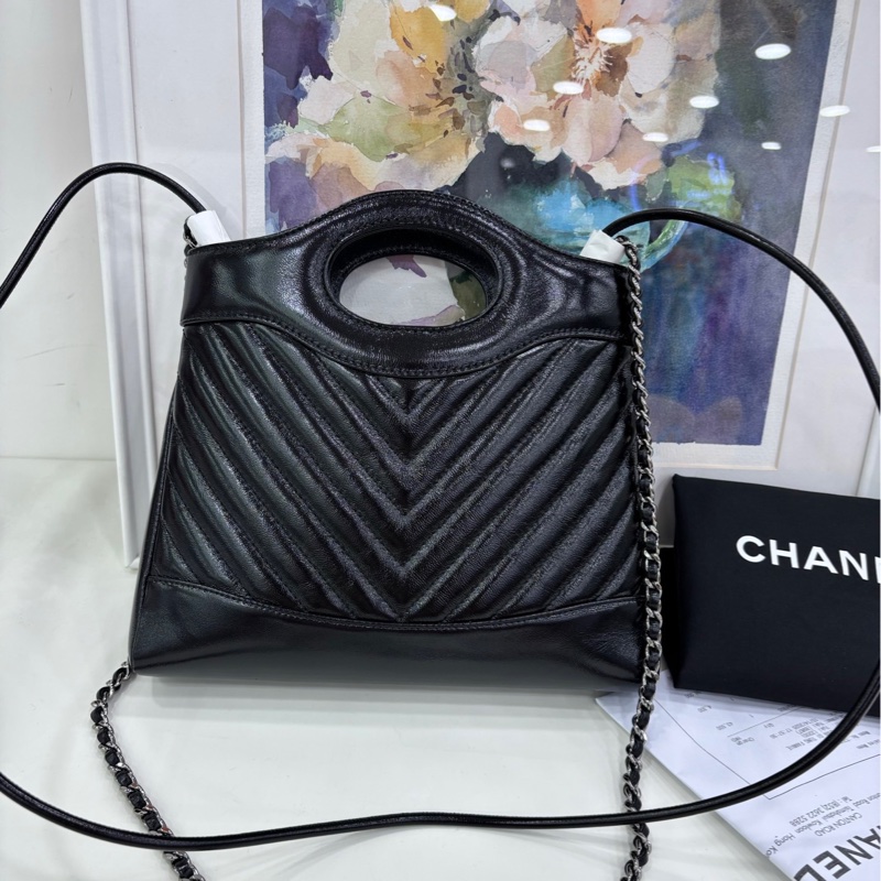 Chanel 香奈兒25k新款斜紋V紋31bagmini 全新 2025.10.14購證-2