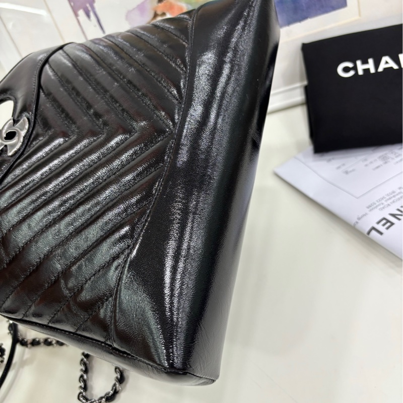 Chanel 香奈兒25k新款斜紋V紋31bagmini 全新 2025.10.14購證-12