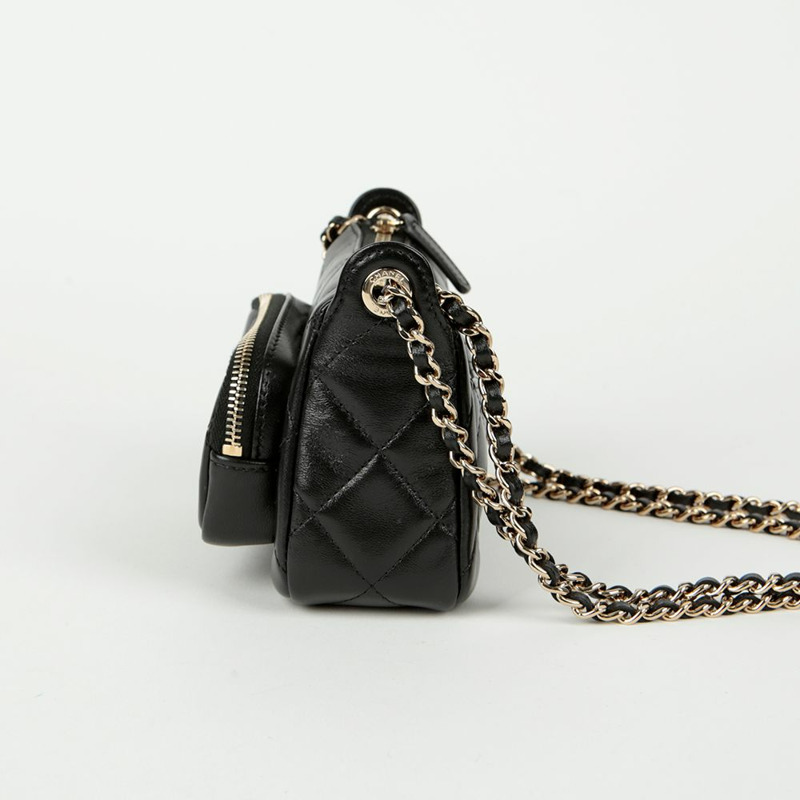 【包稅】CHANEL 迷你口袋肩斜背包-4