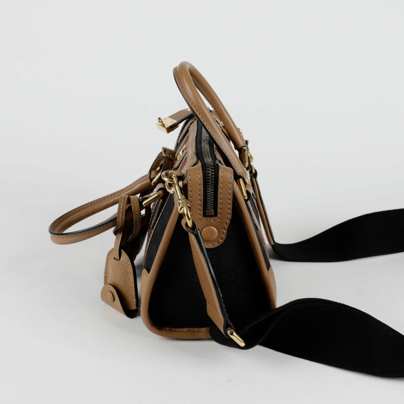 GUCCI Ophidia Web 迷你頂部提把托特單肩包-4