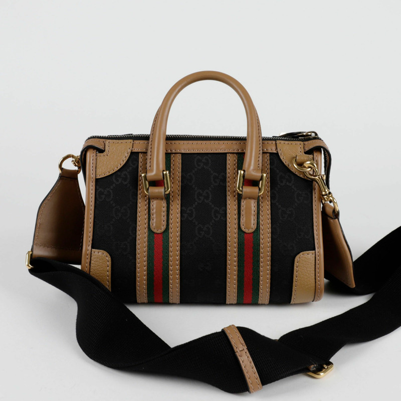 GUCCI Ophidia Web 迷你頂部提把托特單肩包-5