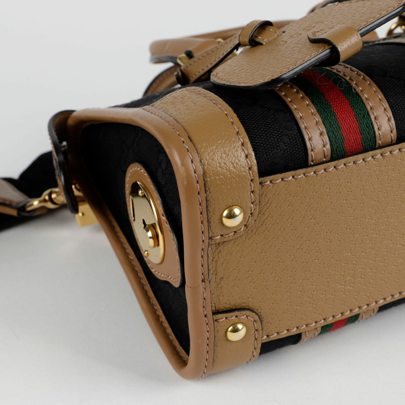 GUCCI Ophidia Web 迷你頂部提把托特單肩包-7