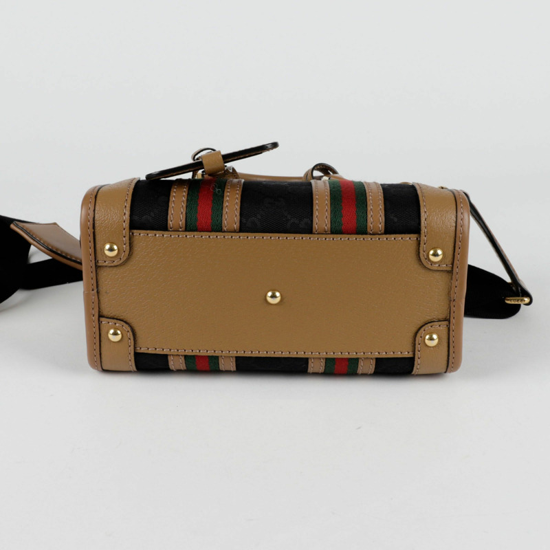 GUCCI Ophidia Web 迷你頂部提把托特單肩包-8