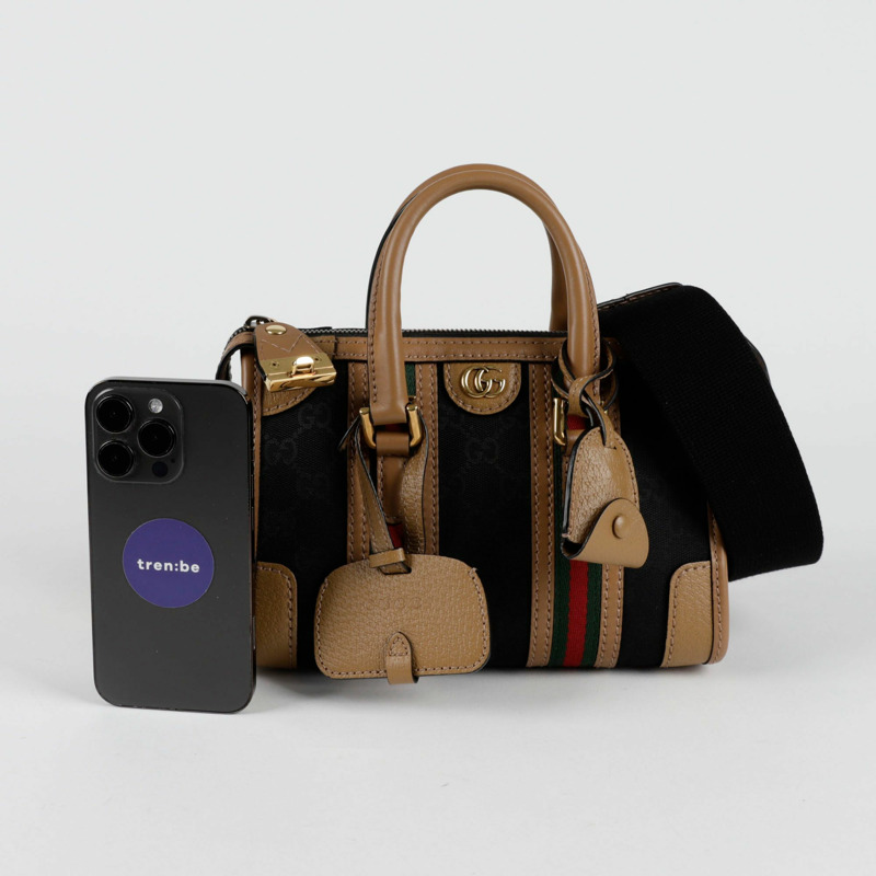 GUCCI Ophidia Web 迷你頂部提把托特單肩包-10