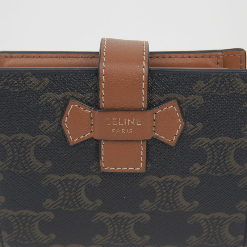 CELINE 10H262DB7 Triomphe 小號肩帶皮夾-2