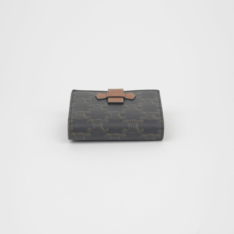 CELINE 10H262DB7 Triomphe 小號肩帶皮夾-5