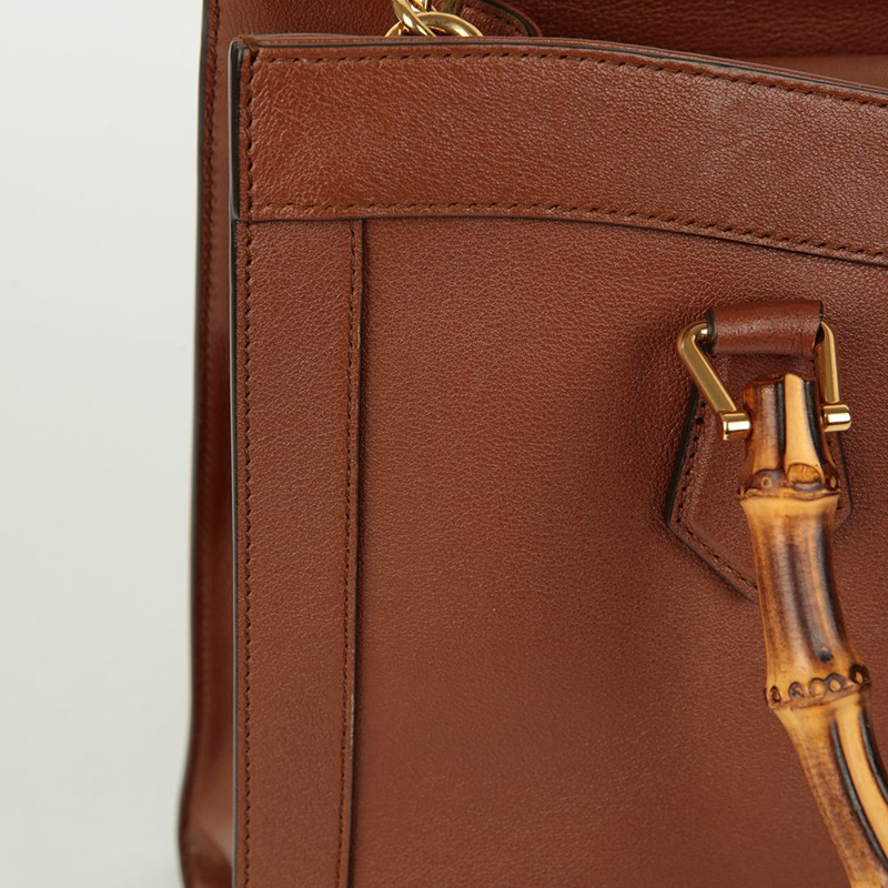 【包稅】GUCCI 655658 Diana 竹製中型手提單肩包-3