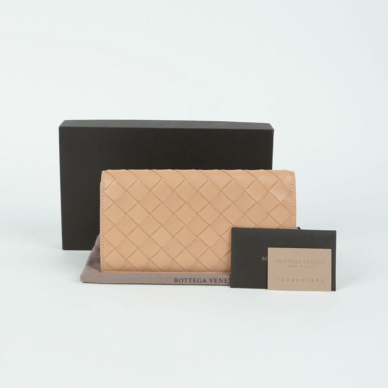BOTTEGA VENETA 編織長皮夾-0
