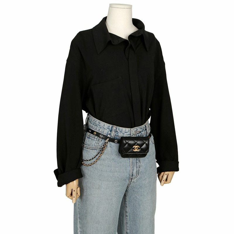 【包稅】CHANEL CC Logo 腰包-10