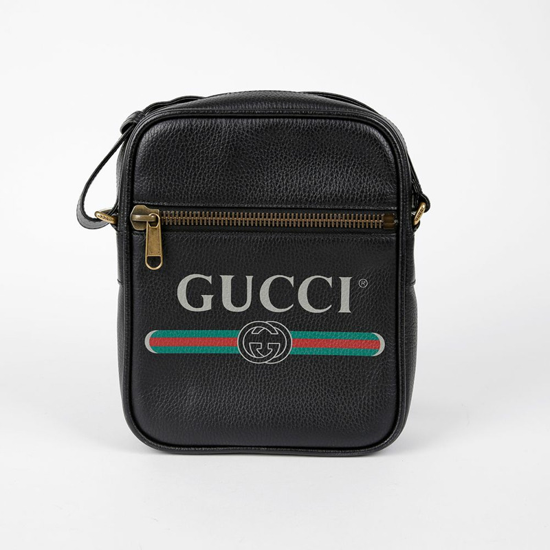 GUCCI 標誌印花斜背肩背包-1