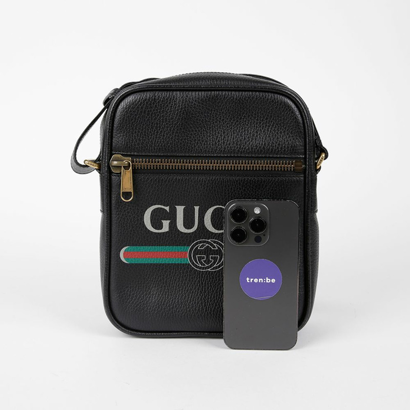 GUCCI 標誌印花斜背肩背包-8