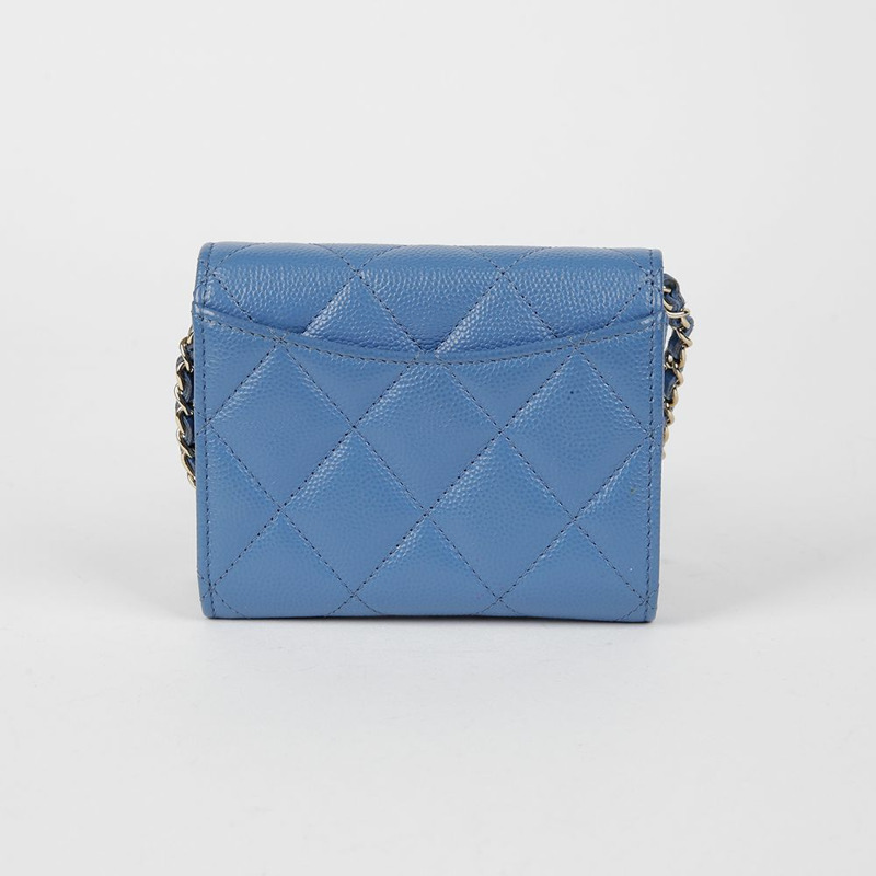 CHANEL Caviar Skin 經典鏈條皮夾斜背包-3