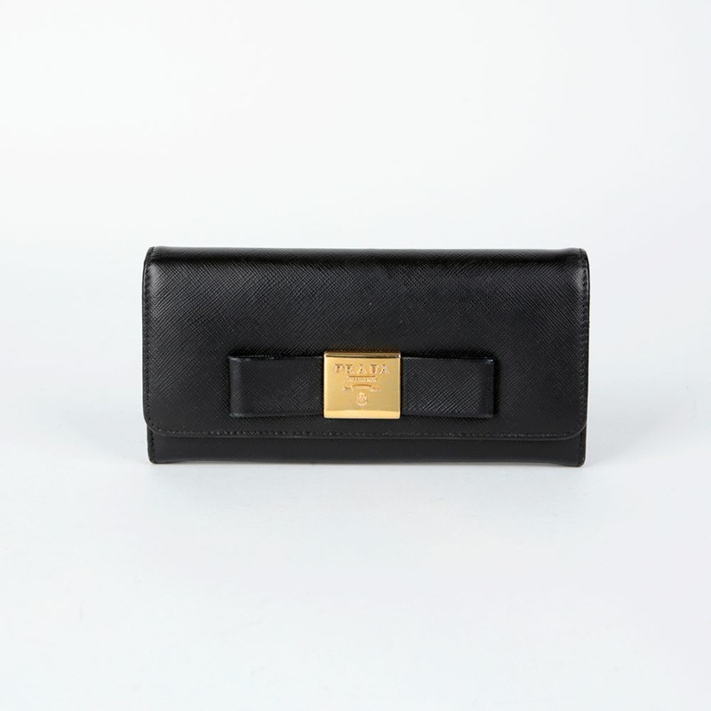 PRADA 絲帶長錢包-0