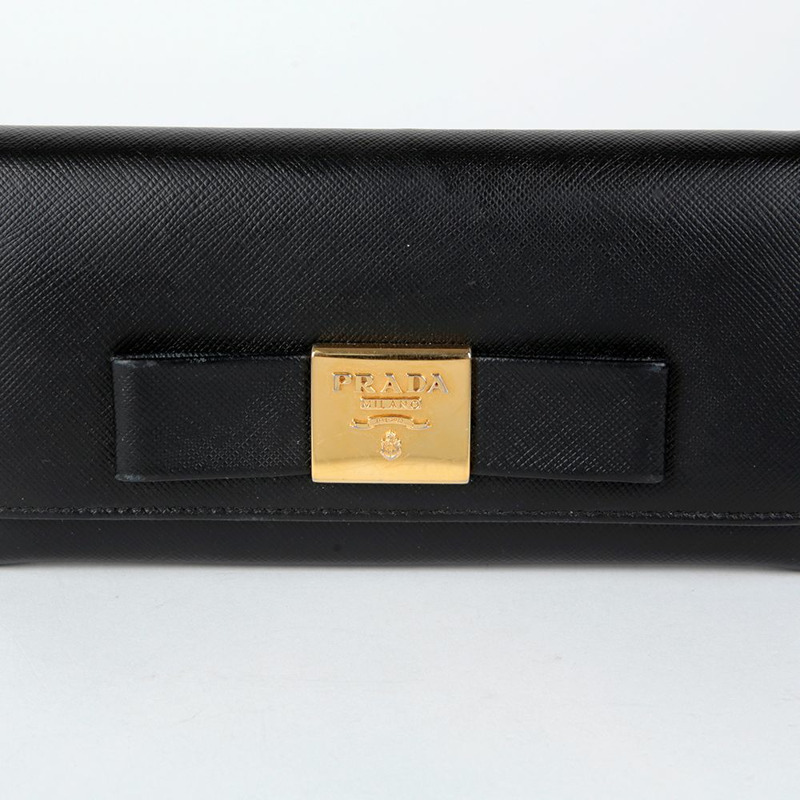 PRADA 絲帶長錢包-1