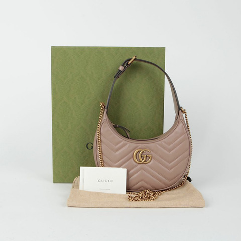 GUCCI GG Marmont 半月形迷你單肩斜背包