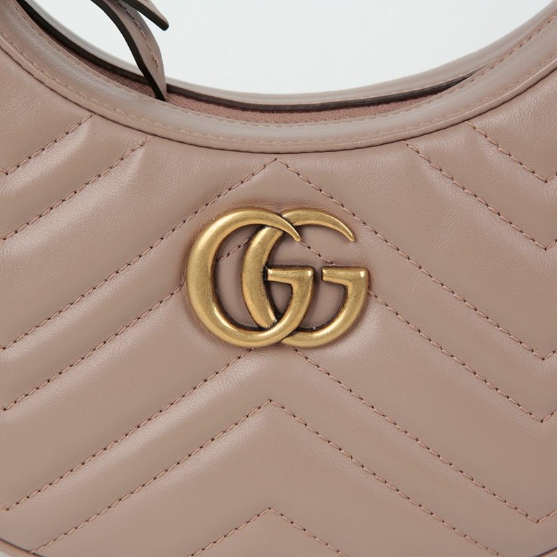 GUCCI GG Marmont 半月形迷你單肩斜背包-4