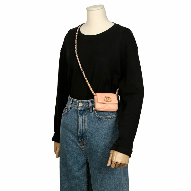 【包稅】CHANEL AP2451 魚子醬紋迷你斜背腰包 19厘米-11