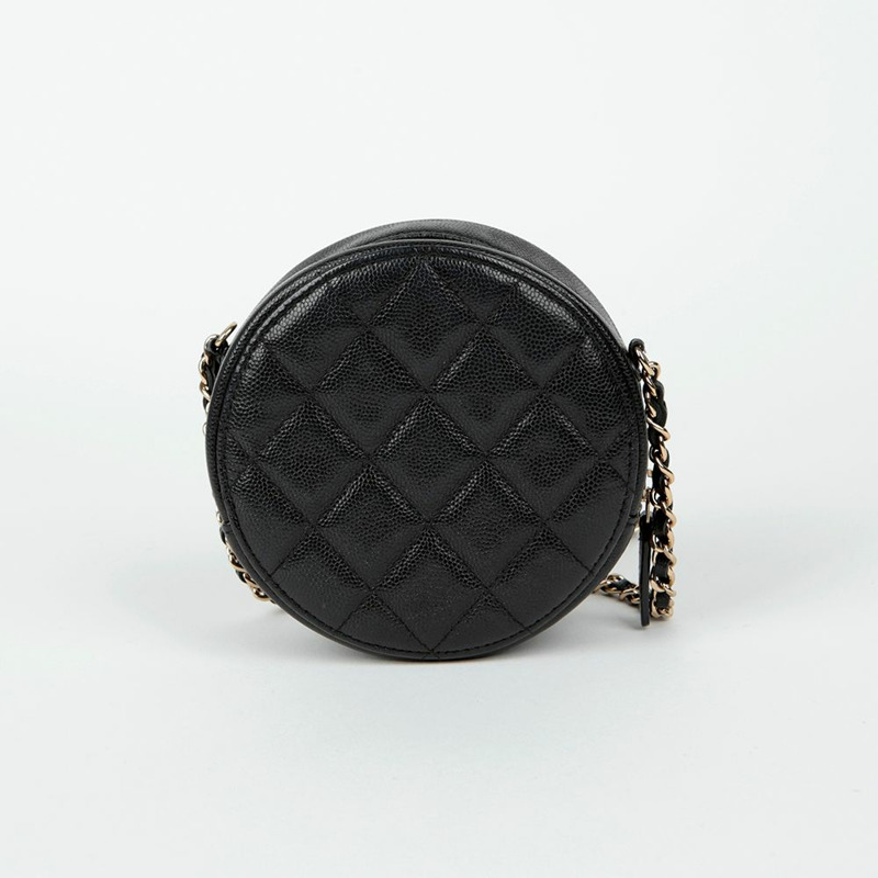 CHANEL Caviar Skin 圓形單肩斜背包-2