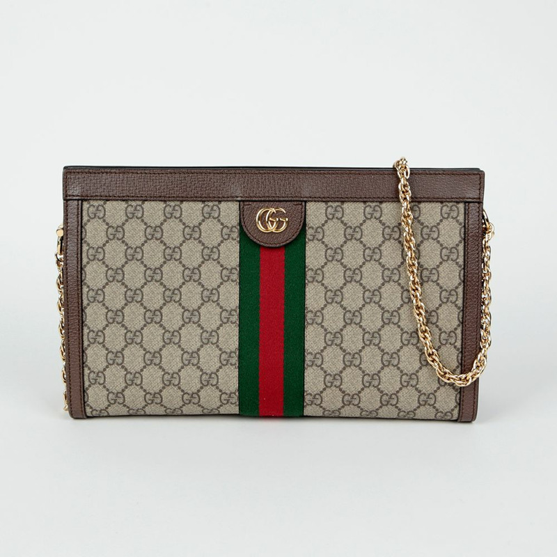 GUCCI 中型 GG Supreme Ophidia 鏈條單肩包-1